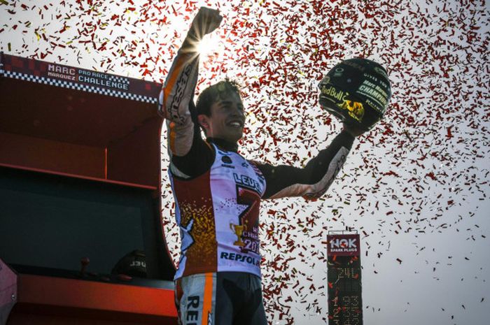 Marc Marquez membawa Honda menjadi juara di klasemen pabrikan motor MotoGP 2018.