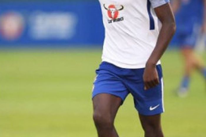 Antonio Rudiger dalam sebuah sesi latihan bersama Chelsea