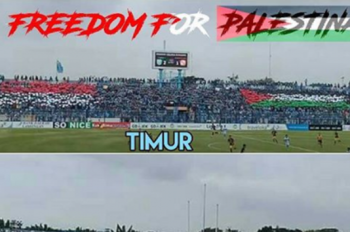 Dukungan Suporter Persela untuk Palestina