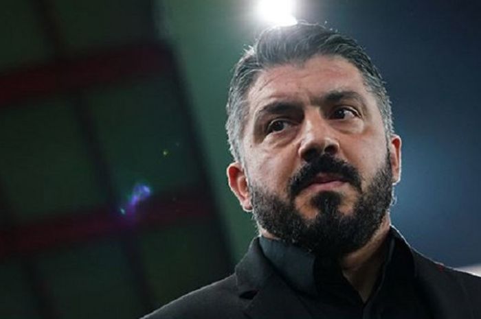 Pelatih AC Milan, Gennaro Gattuso, dalam laga melawan Udinese pada Minggu, 4 November 2018