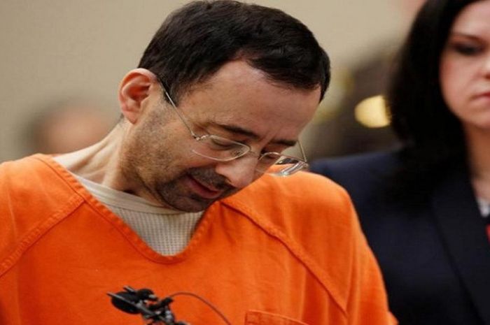 Mantan dokter tim senam Amerika Serikat, Larry Nassar, saat menjalani sidang atas kasus pelecehan seksual yang dilakukannya pada Rabu (24/1/2018) waktu Amerika Serikat.