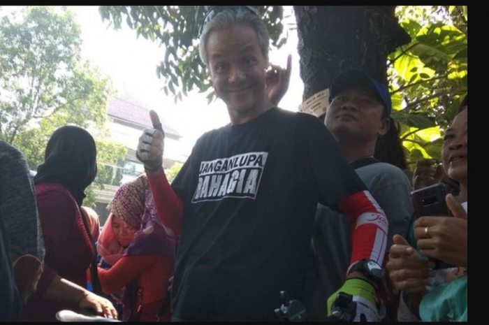 Ganjar Pranowo saat menghadiri CFD di Solo (29/4/2018)