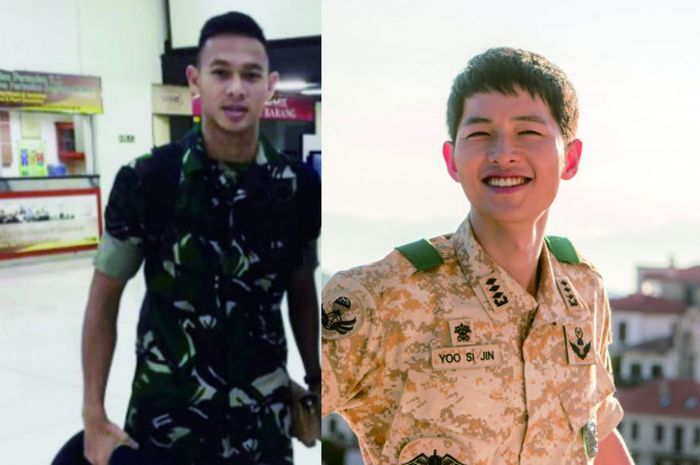 Andy Setyo (kiri) dan Song Joong Ki (kanan)