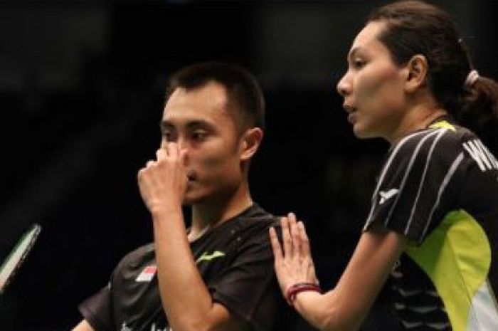 Ganda campuran Indonesia, Hafiz Faizal/Gloria Emanuelle Widjaja, kalah dari Yuta Watanabe/Arisa Higashino, pada babak kedua Malaysia Open 2018, Kamis (28/6/2018). 