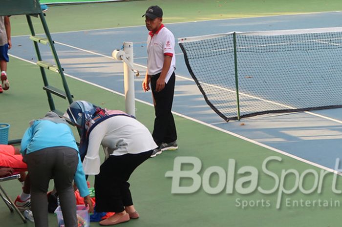 Suasana pertandingan Kejuaraan Nasional (Kejurnas) Yunior Detec Open 2018 di Lapangan Manahan, Solo, Rabu (27/6/2018).