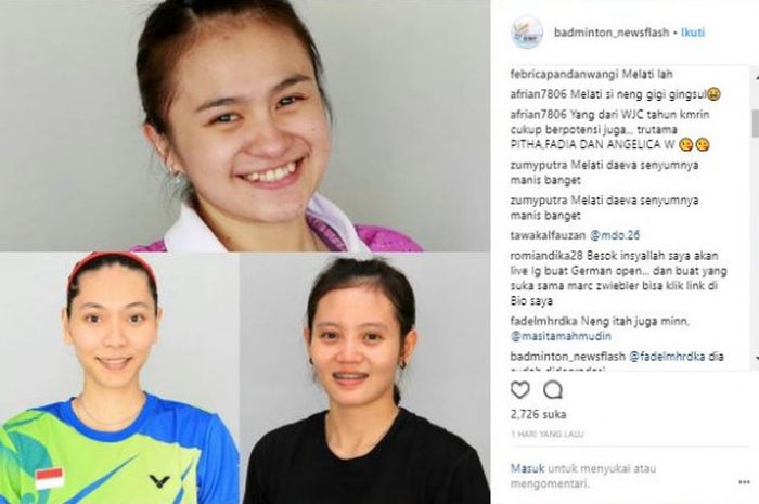 Tiga pemain bulu tangkis yang digadang-gadang jadi penerus Liliyana Natsir. 