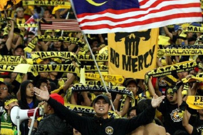 Ultras Malaya saat mendukung Tim Nasional Malaysia.