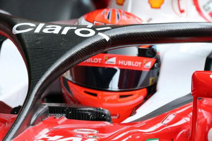 Ferrari saat Uji Coba Halo Protector padamusim 2016