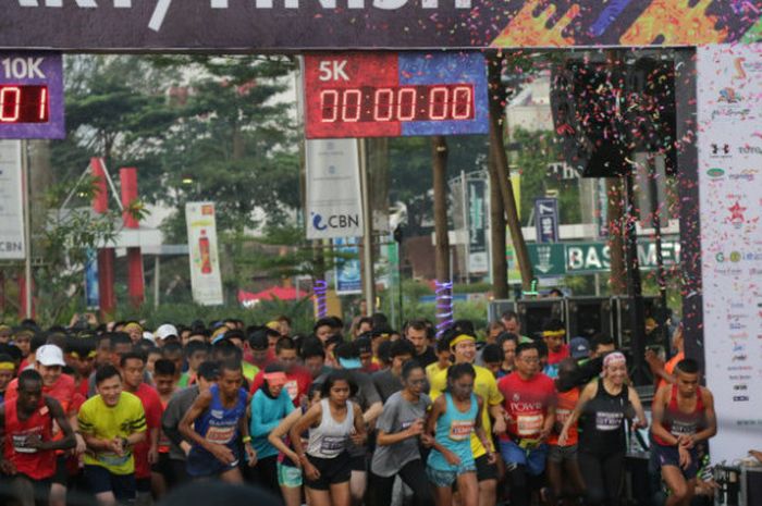 Keseruan acara Serpong Green Warior Run 2017 (SGWR 2017).