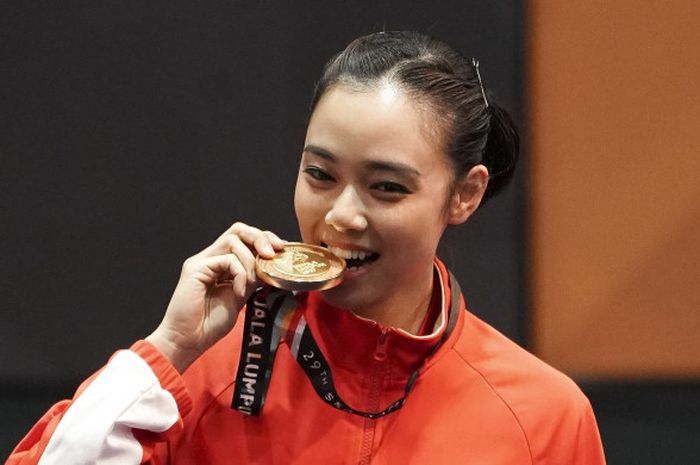 Lindswell Kwok, atlet Wushu Indonesia yang jadi unggulan di Asian Games 2018