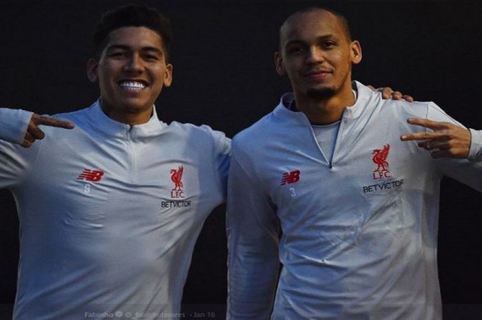 Dua Pemain Liverpool asal Brasil, Roberto Firmino (kiri) dan Fabinho Tavares (kanan)