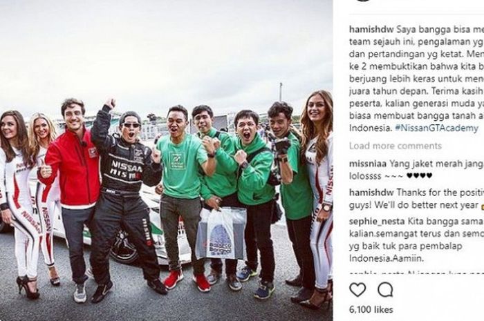 Hamish Daud saat menjadi mentor dalam event balap Nissan GT Academy di Sirkuit Silverstone, Inggris tahun 2015.