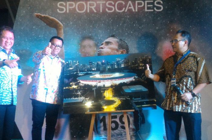 Acara pembukaan Festival Fotografi Kompas betajuk Sportscapes, dihadiri Menteri Komunikasi dan Informatika, Rudiantara, dan Menteri Pemuda dan Olahraga, Imam Nahrawi.