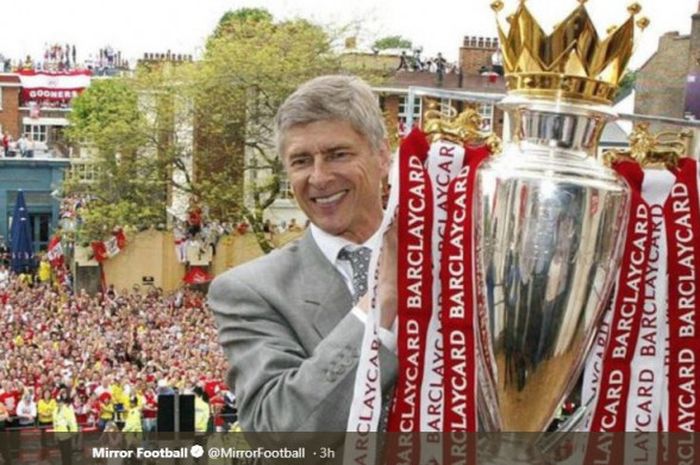 Arsene Wenger saat membawa Arsenal menjuarai Liga Inggris 2003-2004.