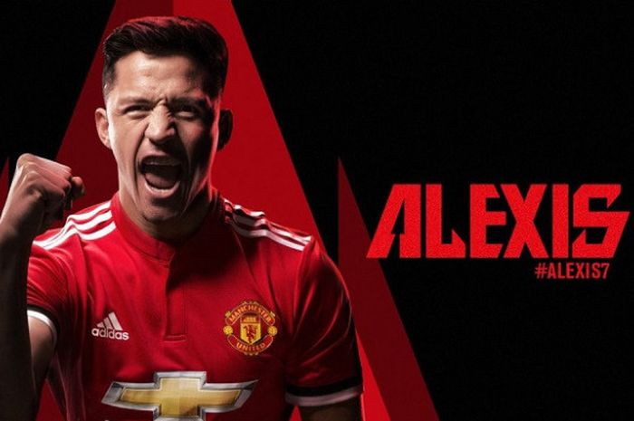 Foto Alexis Sanchez resmi berseragam Manchester United