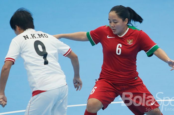 Timnas Futsal Putri vs Myanmar di Komplek Olahraga Shah Alam, Malaysia,Selasa (22/8/2017). Indonesia Menang 3-1.