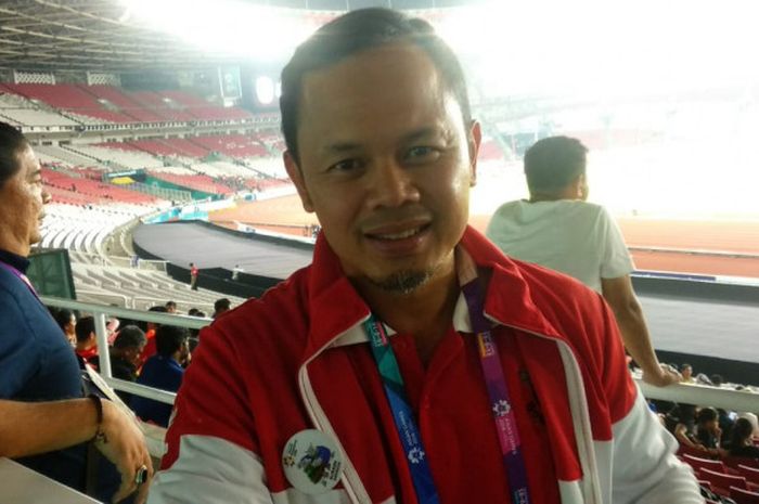 Walikota Bogor, Bima Arya Sugiarto, nonton langsung perlombaan atletik di Stadion Utama Gelora Bung Karno, Senayan, Jakarta, Rabu (28/8/2018).