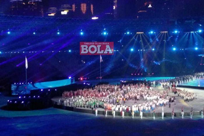 Suasana closing ceremony Asian Games 2018 di Stadion Utama Gelora Bung Karno, Jakarta, 2 September 2018.