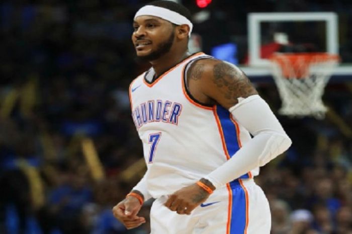 Salah satu pemain anyar Oklahoma City Thunder, Carmelo Anthony.