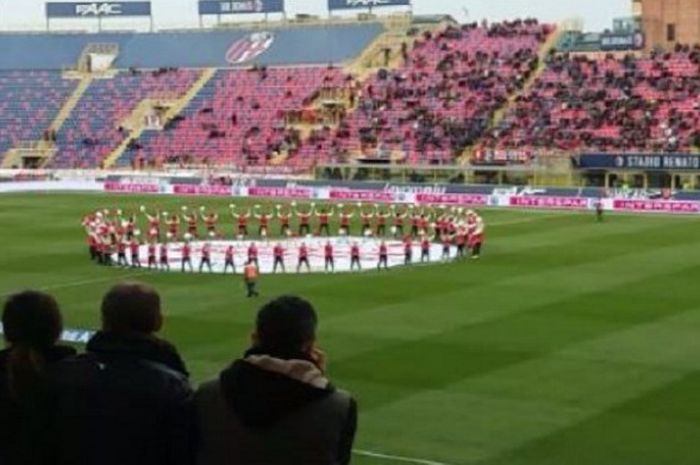 Atraksi tari di laga Bologna Vs Sampdoria