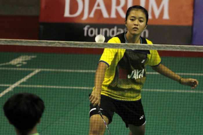 Pebulu tangkis tunggal putri Jaya Raya, Asty Dwi Widiyaningrum yang tampil sebagai tunggal kedua menjadi penentu Jaya Raya U-19 ke final setelah menang 3-0 atas Korea Selatan pada semiginal Superliga Junior 2017 yang berlangsung di GOR Djarum, Magelang, Sabtu (9/12/2017).