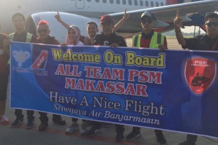 PSM Makassar disambut kru Sriwijaya Air