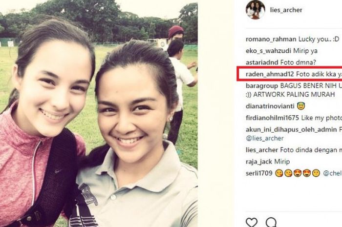 Ungghan foto Dellie Threesyadinda Berfoto dengan Chelsea Islan pada 3 Mei 2015