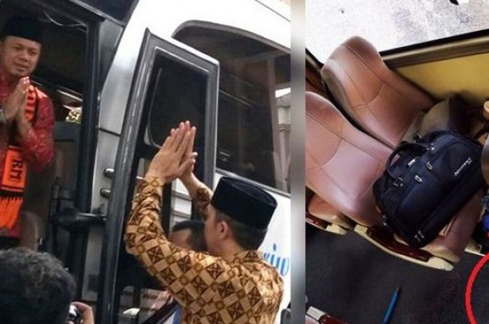 Bus rombongan umroh Bima Arya dilempar batu di Tol Jagorawi, Sabtu (17/2/2018) .