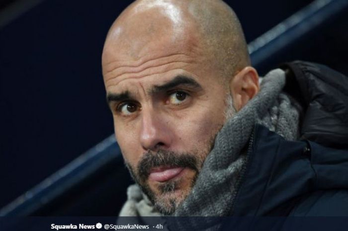 Pelatih Manchester City, Pep Guardiola, mengantar timnya melibas Burton Albion 9-0 pada duel Piala L