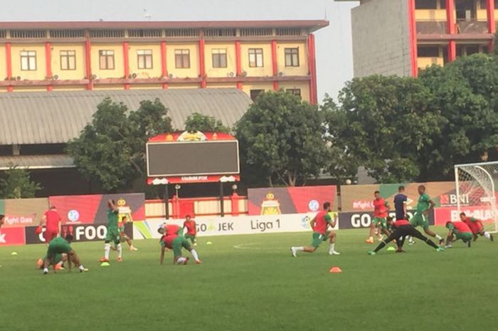 PSMS Medan sudah menyertakan tiga pemain asing anyarnya pada official training di Stadion PTIK, Jakarta, Kamis (2/8/2018).