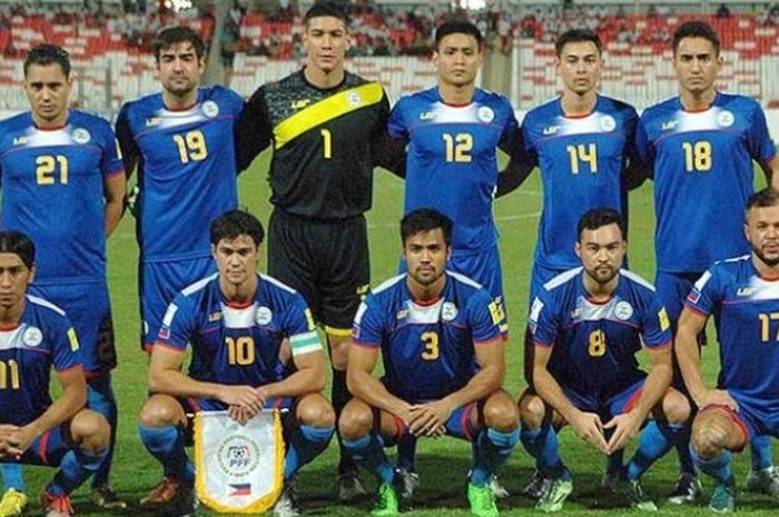 Timnas Filipina saat dijamu Bahrain pada laga kualifikasi Piala Dunia 2018 di Stadion Nasional Bahrain, 13 Oktober 2015. Menuju Piala AFF 2016, Filipina punya agenda persiapan di Spanyol.