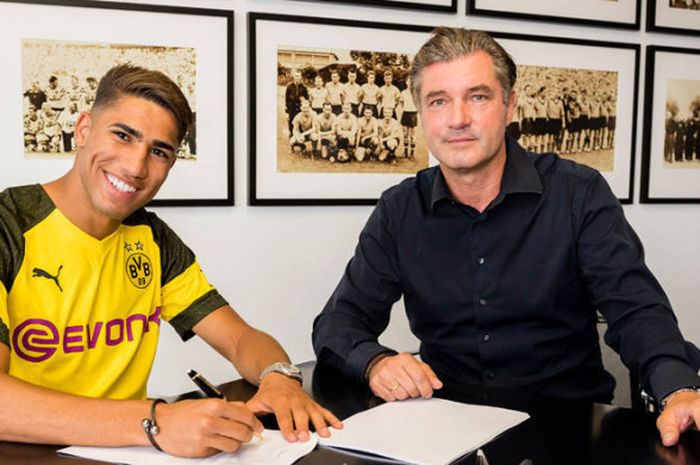 Achraf Hakimi resmi bergabung dengan Borussia Dortmund sebagai pemain pinjaman dari Real Madrid