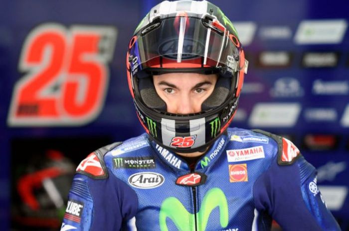 Maverick Vinales ketika mengikuti latihan bebas MotoGP Malaysia, Jumat (27/10/2017).