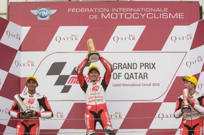 Mario Aji Pebalap Asal Indonesia Berhasil Naik Podium di Ajang Idemitsu Asia Talent Cup