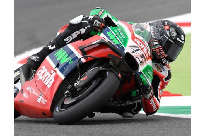 Pebalap Aprilia Gresini, Scott Redding beraksi di sesi latihan bebas awal jelang MotoGP Italia pada Jumat (1/6/2018)