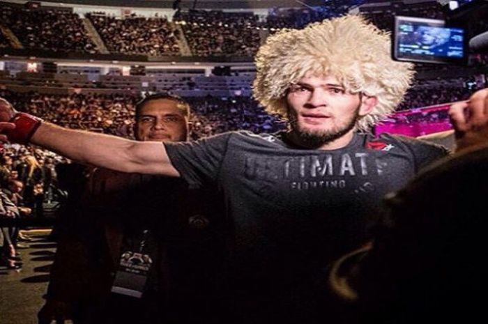   Khabib Nurmagomedov saat akan tampil pada ajang UFC 219 yang digelar Sabtu (30/12/2017) di Las Vegas, Amerika Serikat.  