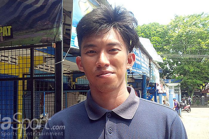 Pemain seleksi Persib, Ahmad Rajendra ditemui di mes Persib, Jalan Ahmad Yani, Kota Bandung, Selasa (3/4/2018).