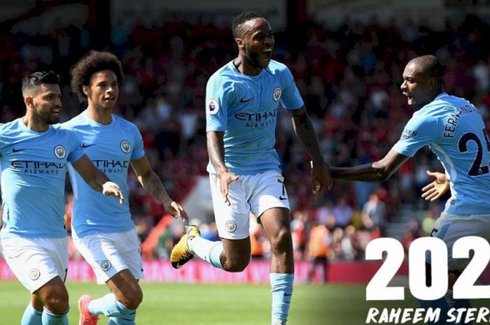 Raheem Sterling memperpanjang kontrak di Manchester City dengan durasi tiga tahun, Jumat (9/11/2018).