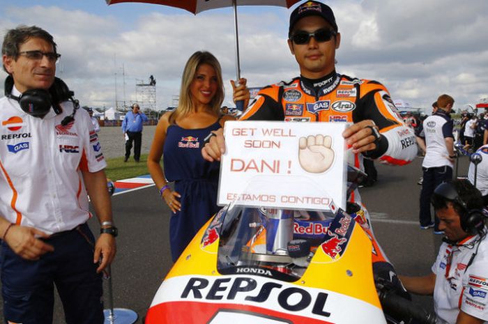 Hiroshi Aoyama saat menggantikan Dani Pedrosa di MotoGP Argentina 2015.