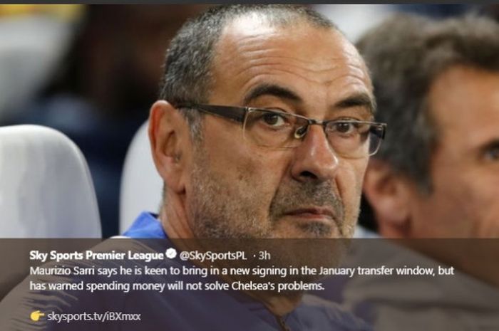 Pelatih Chelsea, Maurizio Sarri.