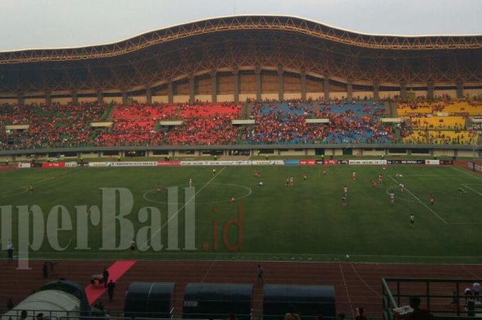 Laga Persija Jakarta kontra Perseru Serui di Stadion Patriot, Selasa (19/9/2017) sore WIB