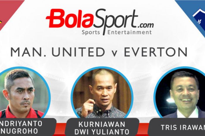 Dua mantan striker dan presenter olahraga duel prediksi hasil pertandingan Man. United vs Everton pada Minggu (17/9/2017).