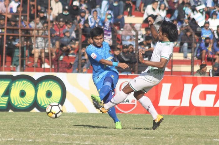 PSIM Yogyakarta saat berhadapan dengan Persiwa Wamena di Stadion Sultan Agung, Bantul, Sabtu (14/7/2018) sore WIB.