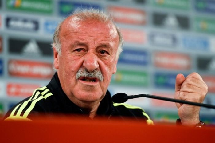 Pelatih tim nasional Spanyolo, Vicente Del Bosque.