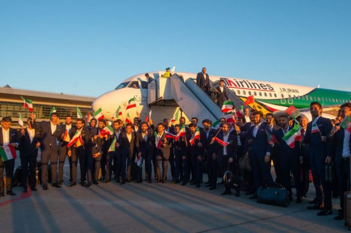 Sembilan hari menjelang Piala Dunia 2018, tim nasional Iran menjadi yang pertama tiba di Rusia setelah pesawat mereka mendarat di Bandara Vnukovo pada 5 Juni 2018 pukul 20.26 waktu setempat atau 6 Juni 2018 pukul 00.26 WIB.