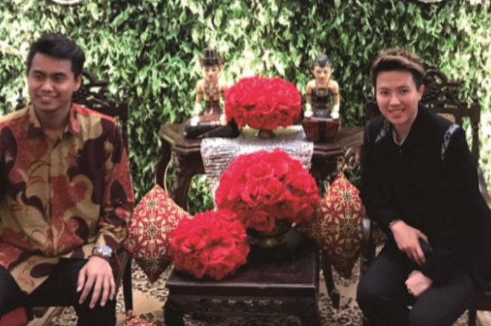 Tontowi Ahmad dan Liliyana Natsir hadiri acara pernikahan Kahiyang Ayu dan Bobby Nasution