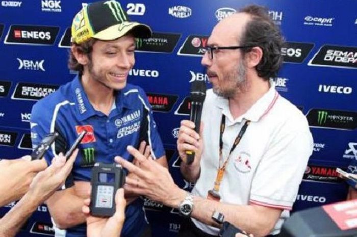 Valentino Rossi dan Jurnalis Sky Sport, Guido Meda.