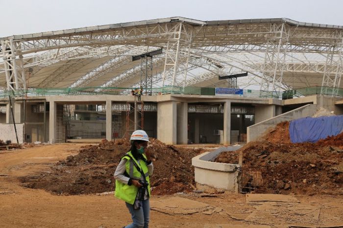 Renovasi arena Velodrome di Rawamangun, Jakarta Timur, sudah mencapai angka 68,79 persen pada Jumat (3/11/2017).