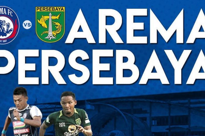 Arema FC bertanding melawan Persebaya di Stadion Kanjuruhan, Sabtu (6/10/2018)