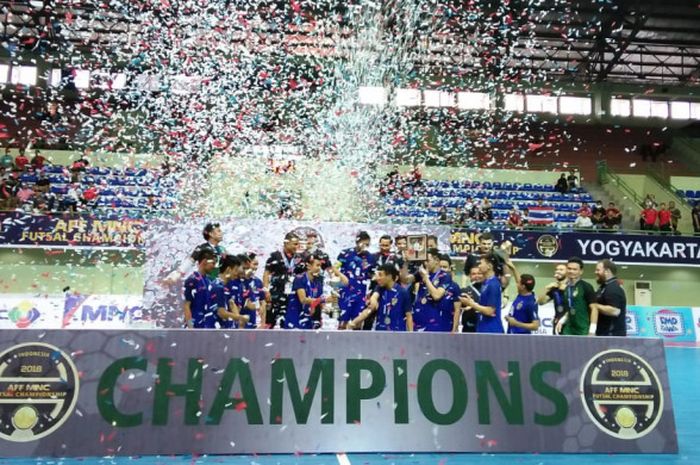 Timnas futsal Thailand juara Piala AFF Futsal 2018.